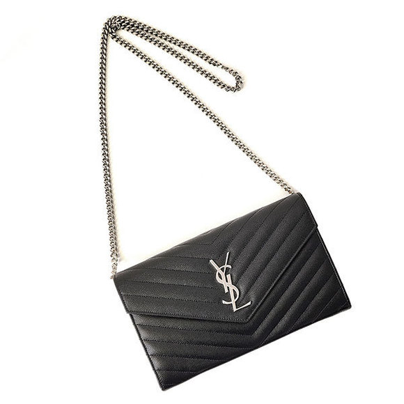 Saint Laurent Chain Wallet Black Silver - Picture 3 of 4